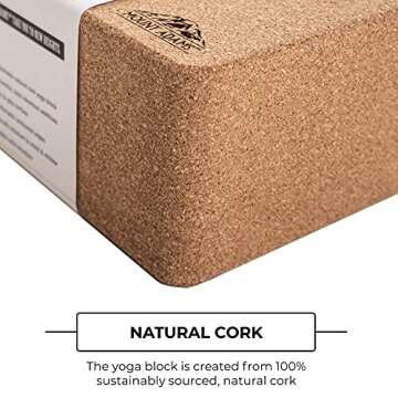 Mount Adams Cork Yoga Block for Firm Support in Workouts