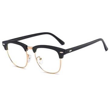 Dollger Retro Half Frame Browline Glasses for Stylish Eye Protection