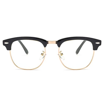 Dollger Retro Half Frame Browline Glasses for Stylish Eye Protection