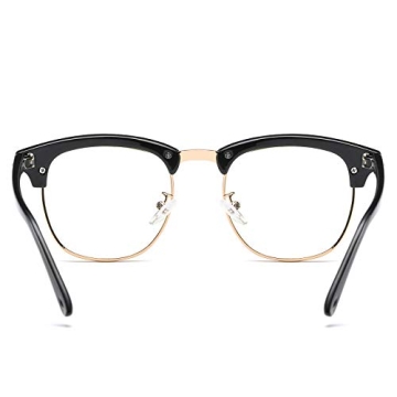 Dollger Retro Half Frame Browline Glasses for Stylish Eye Protection