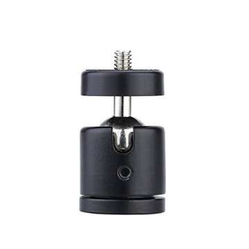 AKOAK 1/4" Swivel Mini Ball Head Screw Tripod Mount for DSLR Camera Camcorder Light Bracket, Pack of...