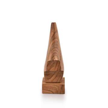 NIRMAN Display Stand Wooden Nose Shaped Eyeglass Holder/Spectacle Display Stand-Unique Desktop Accessory and Gifts Home Décor (2" x 2" x 6")