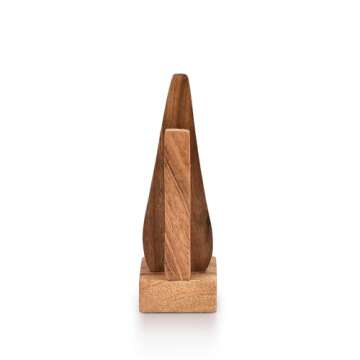 NIRMAN Display Stand Wooden Nose Shaped Eyeglass Holder/Spectacle Display Stand-Unique Desktop Accessory and Gifts Home Décor (2" x 2" x 6")