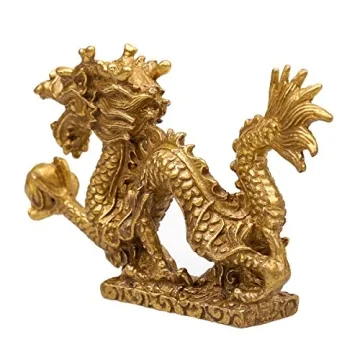 Feng Shui Brass Dragon Statue for Wealth and Protection
