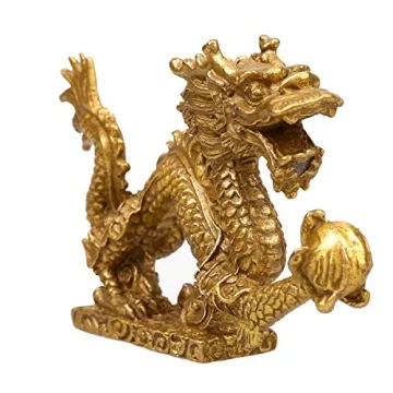 Feng Shui Brass Dragon Statue for Wealth and Protection