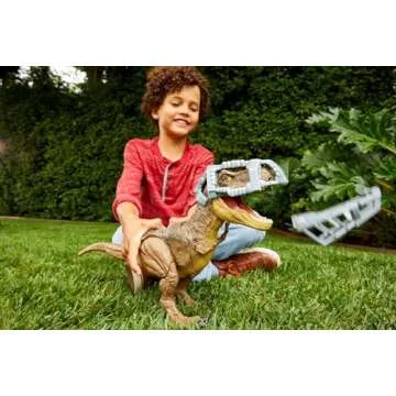 Mattel Jurassic World Camp Cretaceous T-Rex Action Figure with Realistic Stomping Motion