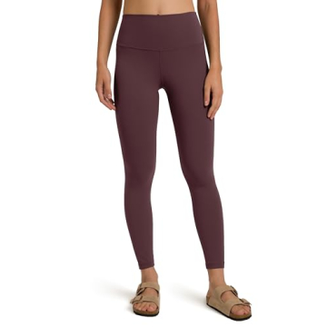 Colorfulkoala Women's Dreamlux High Waisted Workout Leggings in Plum Red