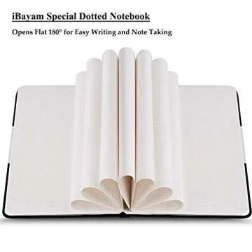 10 PACK Dotted Bullet Grid Journals Notebooks, Black Soft Hardcover, 120gsm Premium Thick Paper with Fine Inner Pocket for School Office Supplies Home Business Writing Note Taking Journaling, 5"X8.25"