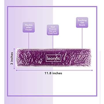 LEONNS Reusable Perineal Ice Packs for Postpartum - 3 Postpartum Ice Packs with Soft Satin Sleeves- Post Partum Relief Ice Pads with 2 in 1 Hot or Cold Pack Functionality