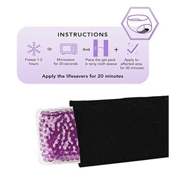 LEONNS Reusable Perineal Ice Packs for Postpartum - 3 Postpartum Ice Packs with Soft Satin Sleeves- Post Partum Relief Ice Pads with 2 in 1 Hot or Cold Pack Functionality