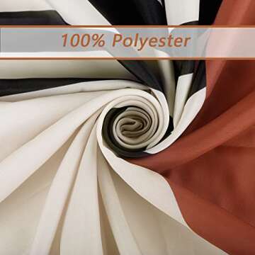 ChloropLastid Boho Shower Curtain for Bathroom Mid Century Modern Bohemian Abstract Geometric Fabric Waterproof Bathroom Shower Curtains Set 72x72 Inch