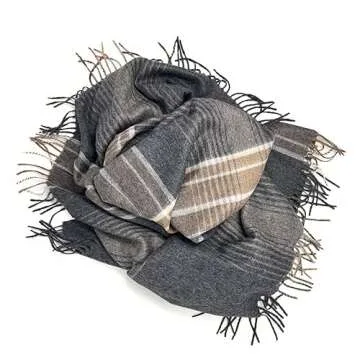 Alpaca Home | Destination Plaid Alpaca Throw Blanket | 100% Baby Alpaca Wool | 6.6 Feet Long X 4.25 Feet Wide | Hypoallergenic, Soft & Cozy (Gotham)