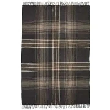 Alpaca Home | Destination Plaid Alpaca Throw Blanket | 100% Baby Alpaca Wool | 6.6 Feet Long X 4.25 Feet Wide | Hypoallergenic, Soft & Cozy (Gotham)