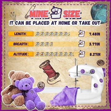 Portable Sewing Machine for Beginners with Extension Table