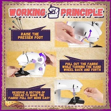 Portable Sewing Machine for Beginners with Extension Table