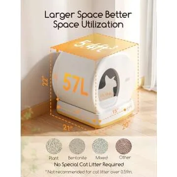 MeoWant Self-Cleaning Cat Litter Box for Multi Cats