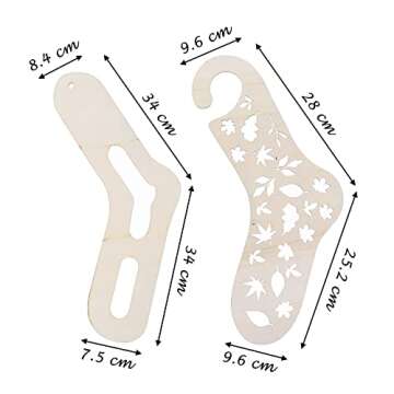 TXIN 4 Pairs/8 Pieces Wooden Sock Blockers for Knitting - Perfect Sock Shaper for Yarn DIY Crafts