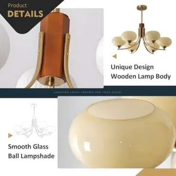 BOKT Vintage 6-Light Sputnik Chandelier Gold Pendant