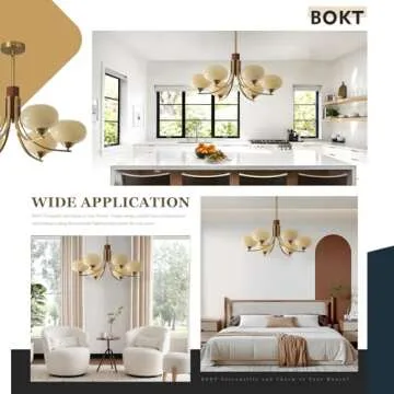 BOKT Vintage 6-Light Sputnik Chandelier Gold Pendant