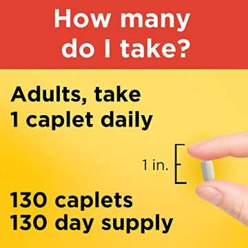 Nature Made Vitamin C 500 mg with Rose Hips, Dietary Supplement for Immune Support, 130 Caplets, 130 Day Supply