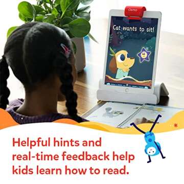 Osmo - Reading Adventure - Beginning to Read for iPad & iPhone + Access to 4 More Books - Ages 5-7 - Builds Reading Proficiency, Phonics, Comprehension & Sight Words iPad Base Required US ONLY
