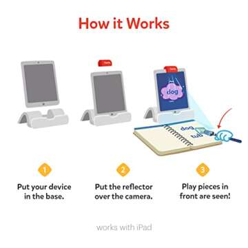 Osmo - Reading Adventure - Beginning to Read for iPad & iPhone + Access to 4 More Books - Ages 5-7 - Builds Reading Proficiency, Phonics, Comprehension & Sight Words iPad Base Required US ONLY