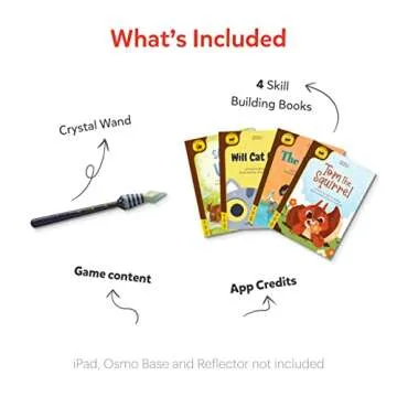 Osmo - Reading Adventure - Beginning to Read for iPad & iPhone + Access to 4 More Books - Ages 5-7 - Builds Reading Proficiency, Phonics, Comprehension & Sight Words iPad Base Required US ONLY