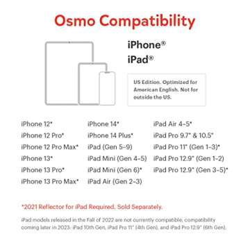 Osmo - Reading Adventure - Beginning to Read for iPad & iPhone + Access to 4 More Books - Ages 5-7 - Builds Reading Proficiency, Phonics, Comprehension & Sight Words iPad Base Required US ONLY