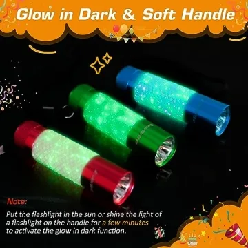 EverBrite Mini LED Flashlights - 3-Pack Glow in Dark