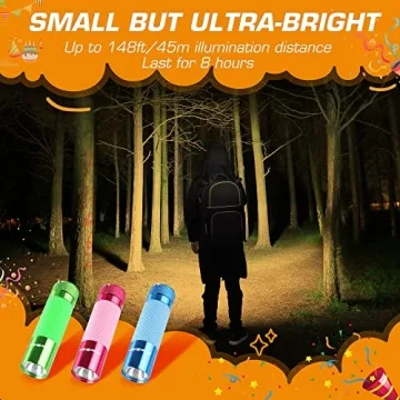 EverBrite Mini LED Flashlights - 3-Pack Glow in Dark