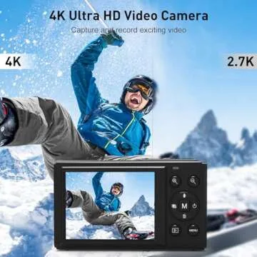 64MP Digital Camera with 5X Optical Zoom and 4K Video