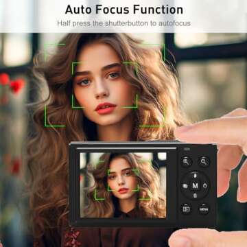 64MP Digital Camera with 5X Optical Zoom and 4K Video