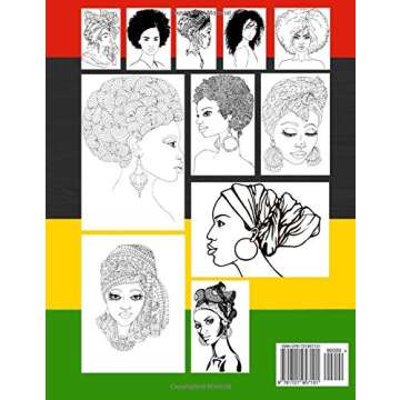 African Beauty - Afro Women Coloring Book: 30 Sketches of Ethnic Portraits & Hair Fashion Designs - ...