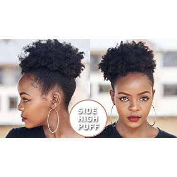 Afro Puffs Drawstring Ponytail Hair Bun Human Hairpieces Updo Hair Puff Short Kinky Curly Hair Puffs fand Children Afro Kinky Clip In Ponytail Extensions Human Hair Pieces 1 Pieces