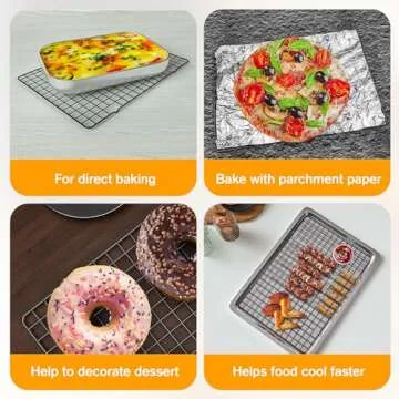 Durable 2PCS Cooling Racks - Oven & Dishwasher Safe