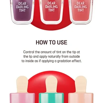 ETUDE HOUSE Water Gel Tint Ice Cream Apricot Red for Vibrant Lips