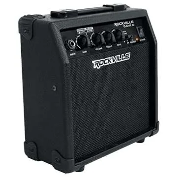 Rockville Watt Guitar Amplifier Dual Input Combo Amp Bluetooth/Delay
