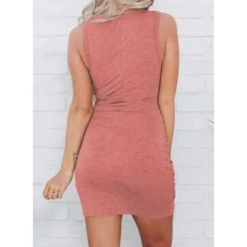 Stylish BTFBM Sleeveless Bodycon Dress For Summer Fun