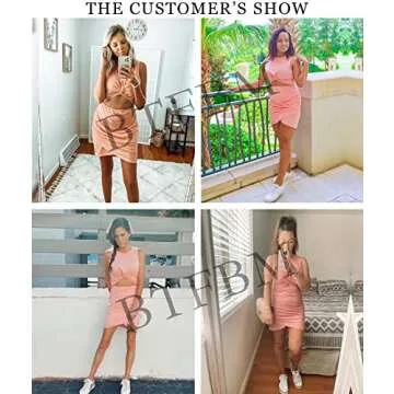 Stylish BTFBM Sleeveless Bodycon Dress For Summer Fun