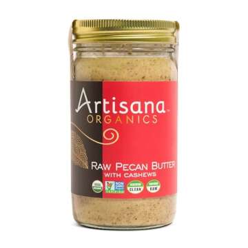Artisana Organics Raw Pecan Butter with Cashews - No Sugar Added, Just Two Ingredients - Vegan, Pale...