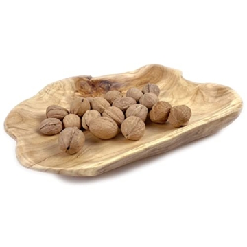 EWIEGEER Hand-Carved Wooden Serving Tray for Fruits