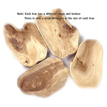 EWIEGEER Hand-Carved Wooden Serving Tray for Fruits