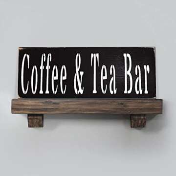 Dozili Coffee Tea Bar Sign - Rustic Home Decor