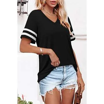 Angerella Women's V Neck T-Shirts - Summer Style Essential