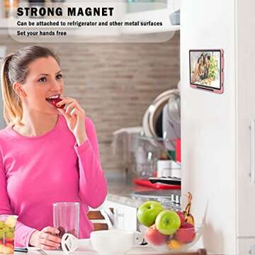 E NET-CASE Case for Samsung Galaxy Tab S8 /Tab S7 11 inch(Model SM-X700/X706/T870/T875/T876) Multi-Viewing Angles Cover for Samsung Tab S8 /S7 11 Inch Tablet with Pencil Holder (Pink)