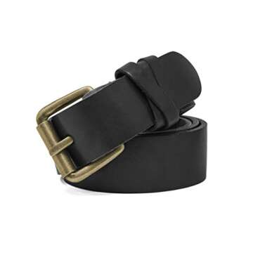 Timberland Women's Casual Leather Belt for Jeans, Black (Criss Cross), Small (30-36)