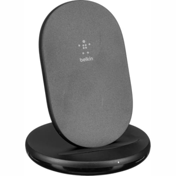 Belkin Wireless Charging Stand - 15W Qi-Certified Charger Stand for iPhone, Samsung Galaxy, Google P...