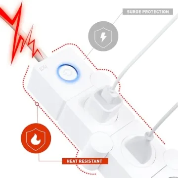 iJoy Flexible Power Strip with USB Ports and Extension Cord