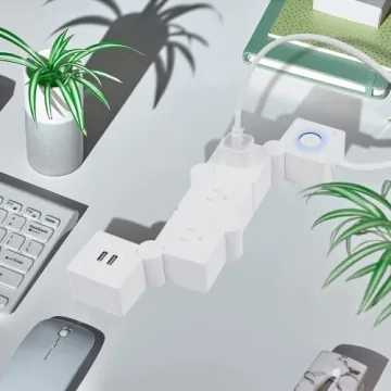 iJoy Flexible Power Strip with USB Ports and Extension Cord