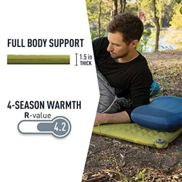 Sea to Summit Camp Self-Inflating Foam Sleeping Mat for Camping and Backpacking, Tapered - Regular (72 x 20 x 1.5 inches)